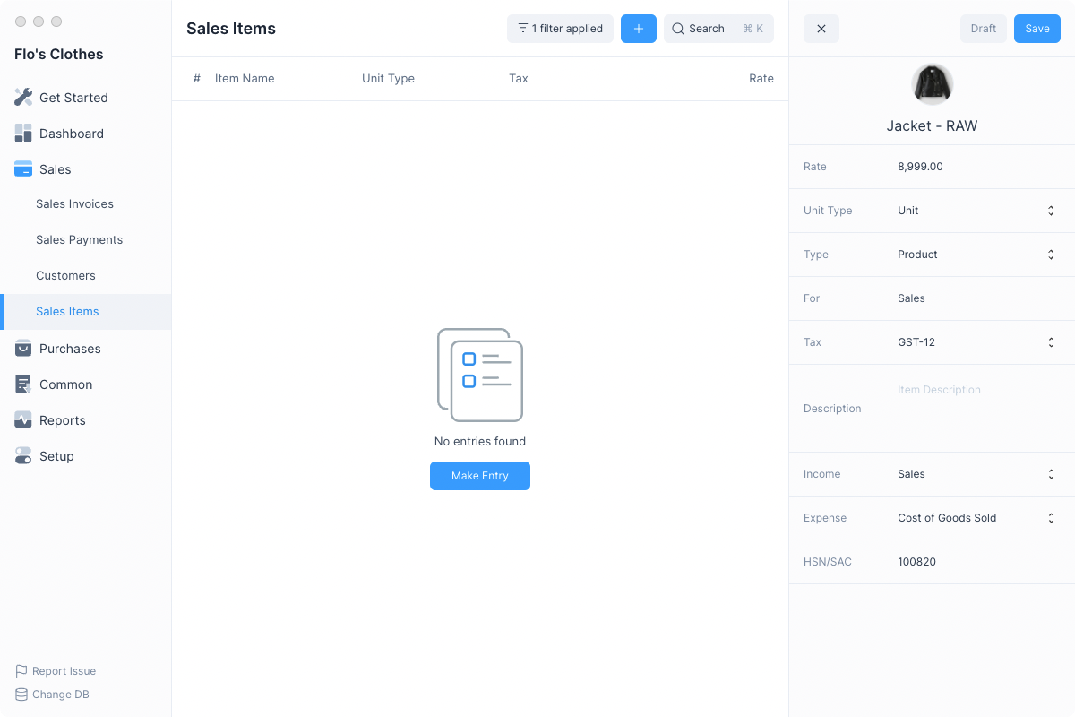 Journal Entry Screenshot