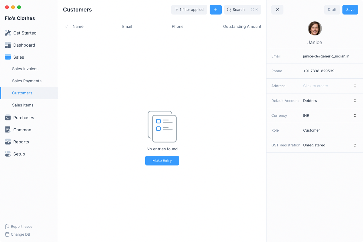 Journal Entry Screenshot