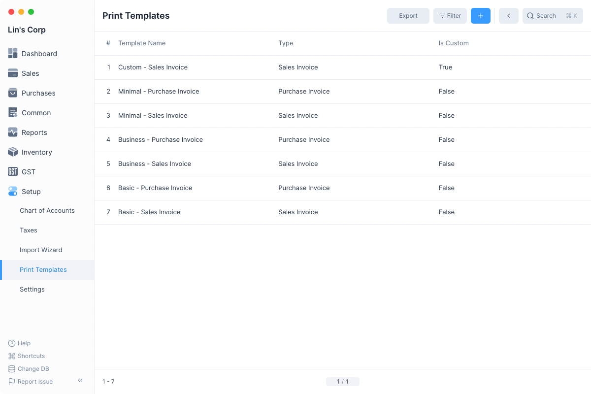 Journal Entry Screenshot