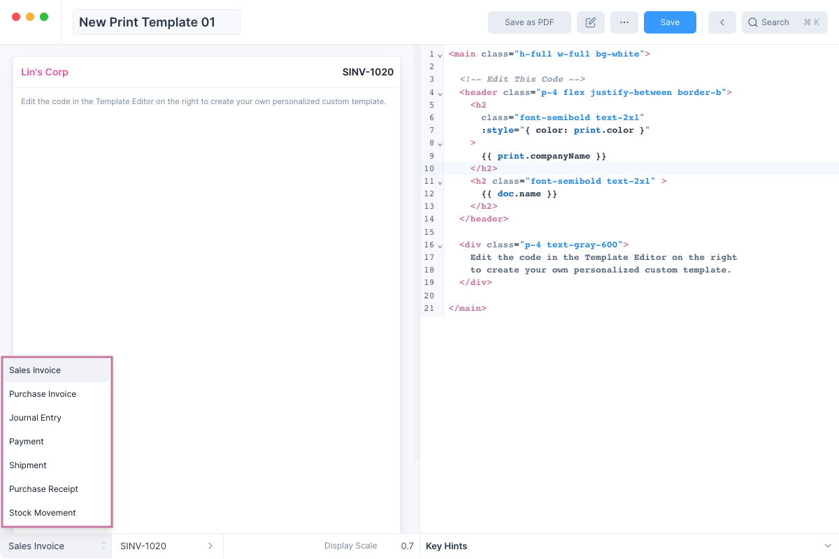 Journal Entry Screenshot