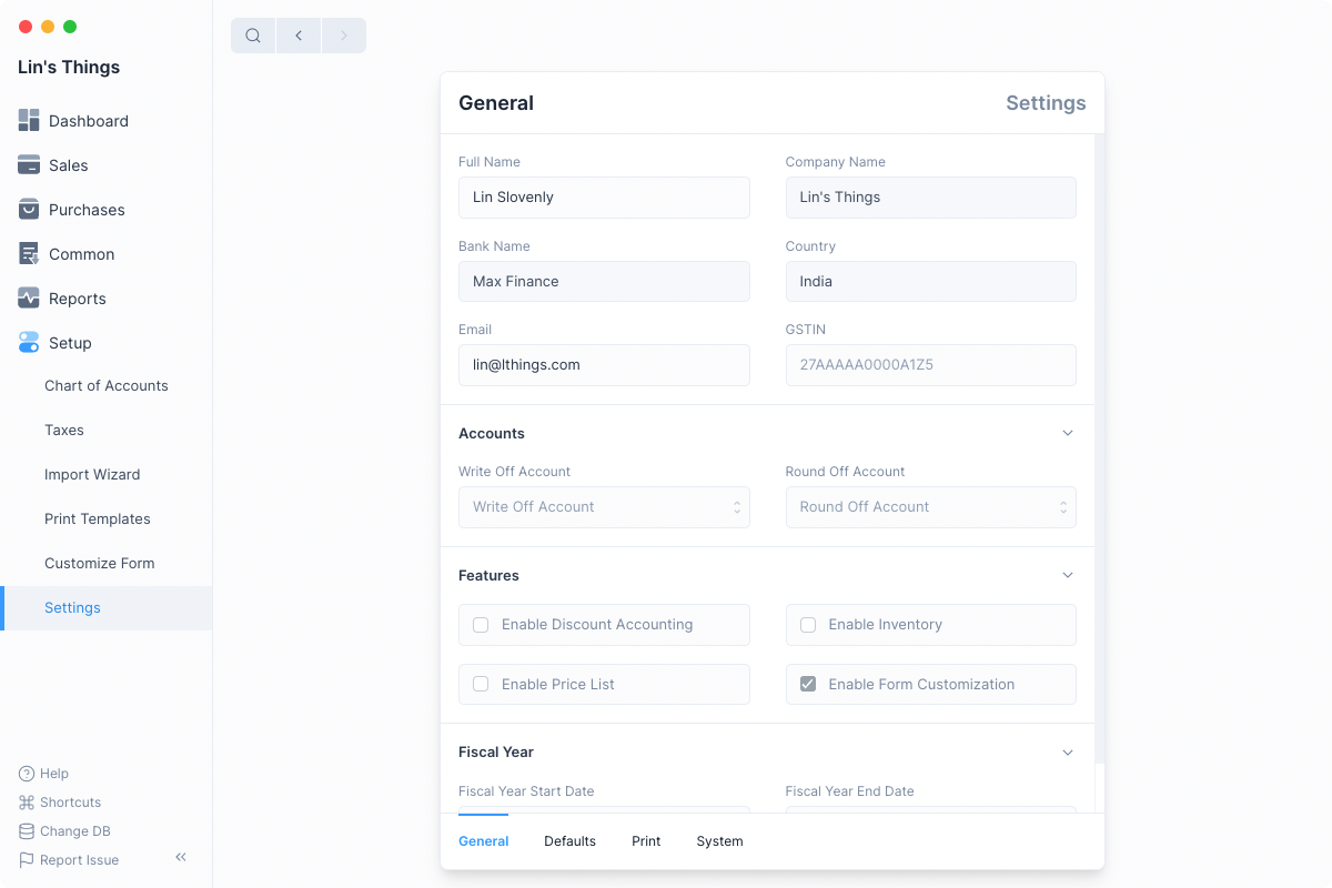 Journal Entry Screenshot