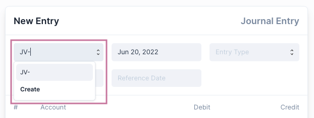 Journal Entry Screenshot