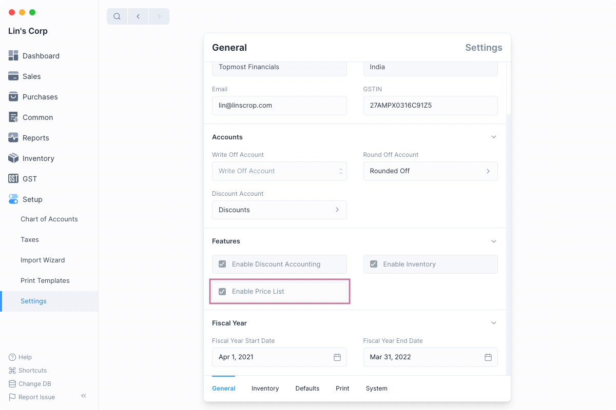Journal Entry Screenshot